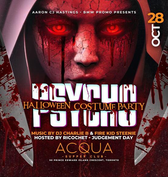 PSYCHO THE BIGGEST HALLOWEEN COSTUME PARTY